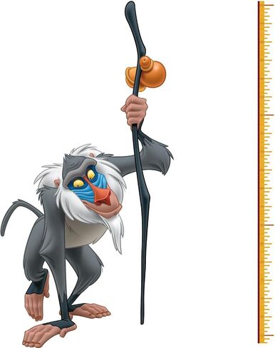 ملصقات جدارية على شكل مخطط نمو متري للتقشير واللصق من RoomMates INT1924SLM The Lion King Rafiki in Saudi Arabia