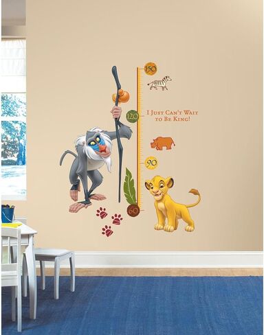 ملصقات جدارية على شكل مخطط نمو متري للتقشير واللصق من RoomMates INT1924SLM The Lion King Rafiki in Saudi Arabia
