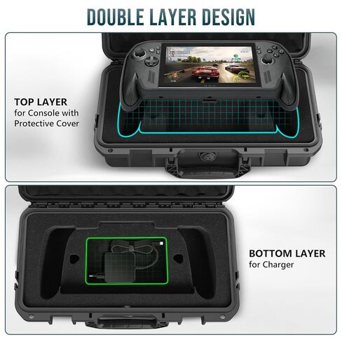 Diocall 3 in 1 Accessories Kit for Rog Xbox Ally X/Rog Xbox Ally, Accessories Bundle Include Hard Carrying Case, Protective Sleeve Cover and 2 Tempered Glass Screen Protectors in Saudi Arabia