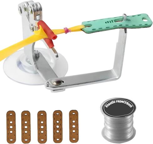 حزمة أدوات ربط الشريط المطاطي من Slingshot، مع 5 × جيب جلدي و1 × حبل مرن، تستخدم لصنع شريط مطاطي مسطح/أنبوبي، أداة ربط شريط مطاطي من Slingshot، ملحقات مساعدة محمولة للمقلاع in Saudi Arabia