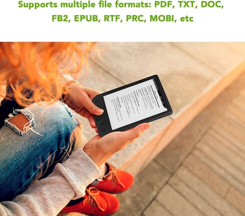 قارئ الكتب الإلكترونية 6، تقنية شاشة لمس عالية الدقة لقارئ الكتب الإلكترونية صديقة للعين، ذاكرة تخزين داخلية 8 جيجابايت مدمجة وبطاقة TF سعة 32 جيجابايت قابلة للتوسيع، تنسيقات ملفات مدعومة متعددة in Kuwait
