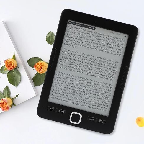 قارئ PUSOKEI E - قارئ كتب إلكتروني بشاشة حبر 6 بوصة، ذاكرة وصول عشوائي 128 ميجابايت وذاكرة قراءة فقط 8 جيجابايت، خطوط وسطوع قابلة للتعديل، يدعم صور نصية متعددة، صديق للعين in Saudi Arabia