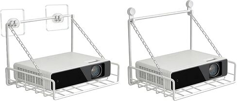 Projector Wall Bracket Router Wall Mount Suspension Cup Organizer Free 2 No Drilling Pegs and Sticky Hooks 11.5" Length 8.5" Width in Saudi Arabia