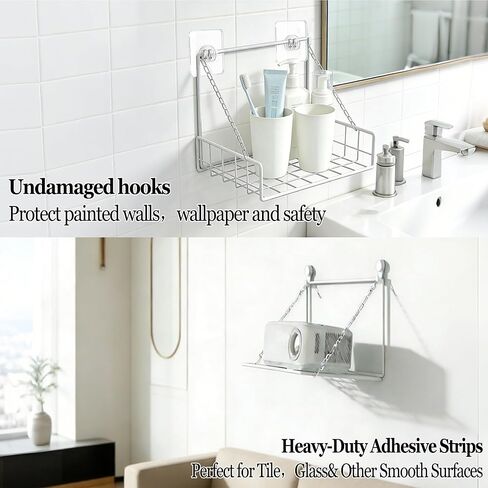 Projector Wall Bracket Router Wall Mount Suspension Cup Organizer Free 2 No Drilling Pegs and Sticky Hooks 11.5" Length 8.5" Width in Saudi Arabia