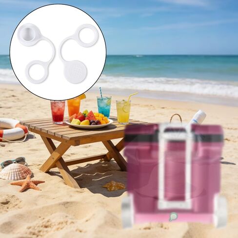 2pcs Cooler Drain Plug Caps, Leak Proof Plastic Replacement Parts for Igloo 25-70 QT Ice Chest Coolers Triple-Snap Drain Plug Cover in Kuwait