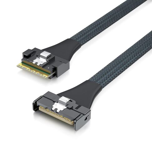 ipolex PCIe4.0 SlimSAS to MCIO Cable, SFF-8654 to SFF-TA-1016 8i Certified, Mini Cool Edge HD Connector, 85-ohm Enterprise Server Cable for Storage Array/Data Center, 0.75~0.8m(2.46~2.62ft) in Saudi Arabia