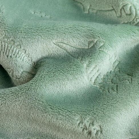 BORITAR Baby Blanket for Boys Girls, Ultra Soft Warm 3D Animal Print Blanket for Newborn Infant Toddler, Fleece Fluffy Blanket for Crib, Stroller (30x40 Inches, Sage Green) in Saudi Arabia