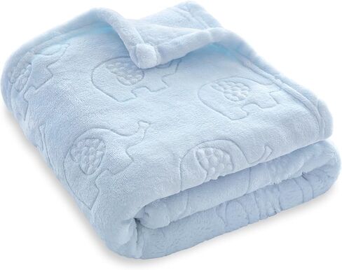 BORITAR Baby Blanket for Boys Girls, Ultra Soft Warm 3D Animal Print Blanket for Newborn Infant Toddler, Fleece Fluffy Blanket for Crib, Stroller (30x40 Inches, Sage Green) in Saudi Arabia