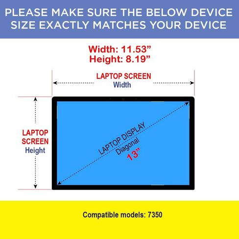 Dell Latitude 7350 Detachable 13 inch Laptop screen protector Matte Anti Glare Anti Fingerprint Multi Layer Premium Protection 2 Pack in Saudi Arabia