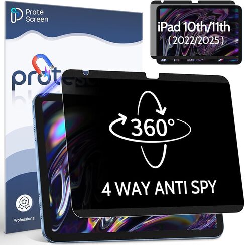 360° Magnetic Privacy Screen for 15 Inch Surface Laptop 6/5/4/3/2/1, 4 Way Privacy Removable Anti Glare Blue Light Filter Shield Film Anti Spy Black Laptop Protector Security Private in Kuwait