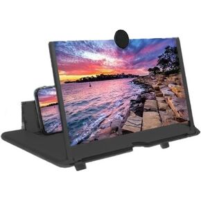 12-inch Phone Screen Magnifier, Foldable Phone Stand with Screen Magnification Function | Hands-Free Viewing of Enlarged Images (White) in Kuwait