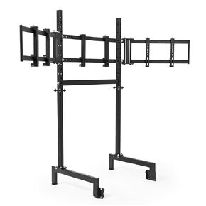 Suppllueer Racing Simulator Triple Monitor Stand Adjustable for 24-32 Inch Screens Triple-Screen Display Stand Compatible with Round Tube Cockpit in Kuwait