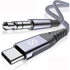 كابل USB من النوع C إلى 3.5 ملم صوت Aux 4ft USB C إلى 3.5 ملم سماعة رأس ستيريو للسيارة كابل Aux لـ iPhone 17 16 15 MacBook iPad Pro Air، Galaxy S25 S24 S23 S22 S21 S20 Note Flip Fold Pixel LG Moto in Kuwait