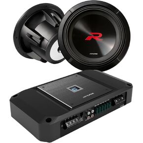 Alpine R2-W12D2 12 "2250W Peak Dual 2-Ohm Subwoofer R2-A150M 1500W RMS Monoblock Amplifier Bundle - Ultimate R-Series Car Audio Upgrade in Kuwait