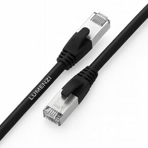 كابل إيثرنت Cat8 بطول 500 قدم دائري، 22 AWG، نحاس عاري 100%، بكرة بيضاء، حتى 40 جيجابت في الثانية، بكرة كابل شبكة LAN محمية S/FTP، PoE متوافق مع الأماكن الداخلية/الخارجية، والألعاب، وجهاز التوجيه، والكمبيوتر المحمول in Kuwait