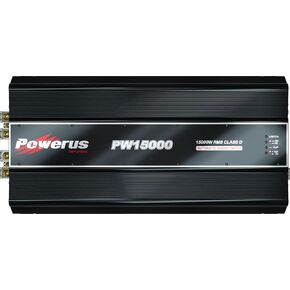 POWERUS15000.1 مضخم صوت للسيارة 1 أوم 15000 واط RMS فئة D صوت أحادي أمبير مكبر صوت تلقائي محدد الصوت دوائر حماية متقدمة - PW15000 in Kuwait