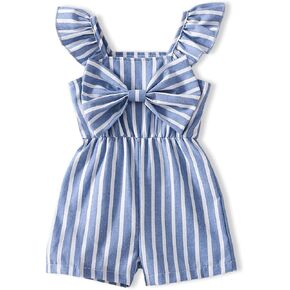 طفلة ملابس طفل فتاة الصيف الزي رومبير للرضيع كشكش أكمام تانك الأعلى بذلة 6M-3T in Kuwait