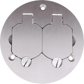 Legrand Wiremold Cable & Cord Management, Rachet-Pro™ Series Round Duplex Cover Plate for Carpet or Tile, Aluminum, 895TAL in Saudi Arabia