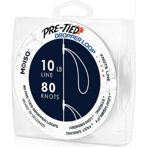 10 lb Pre-Tied Dropper Loop Rigs | 16" Spaced 5.5" Loops | Versatile for All Water Column | Saltwater & Freshwater Fishing Tackle for Bass, Snapper, Striper, Cod, Grouper, Lake Trout, Catfish in Saudi Arabia