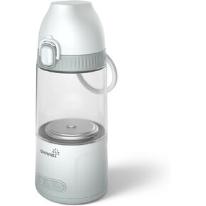 Grownsy Portable Bottle Warmer for Travel, Detachable Milk Warmer with Nipple for Direct Feeding, Dual Heating Modes for Breast Milk & Water, Fast Heating & Long-Lasting Battery, Baby Stuff - Mint in Saudi Arabia