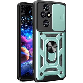 Ysnzaq Armor Case for Honor 200 Pro 5G, Military Grade Durable Shockproof Protective Phone Case with Kickstand & Slide Camera Lens Cover for Honor 200 Pro SJ Red in Saudi Arabia