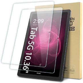 2-Pack Tempered Glass Screen Protector Compatible with T-Mobile REVVL Tab 5G 10.36" (Not Compatible with T-Mobile REVVL Tab 2 10.1"), HD, Anti-Scratch, Bubble Free, Easy Installation in Kuwait
