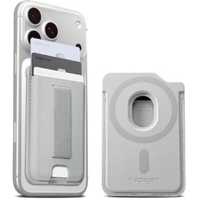 محفظة Spigen MagSafe Sleekband (MagFit) مصممة لـ MagSafe وPixelsnap متوافقة مع iPhone 17/16/15/14/13/12 Galaxy S25/24 وPixel 10 Series حامل بطاقات مغناطيسية - أسود داكن in Saudi Arabia