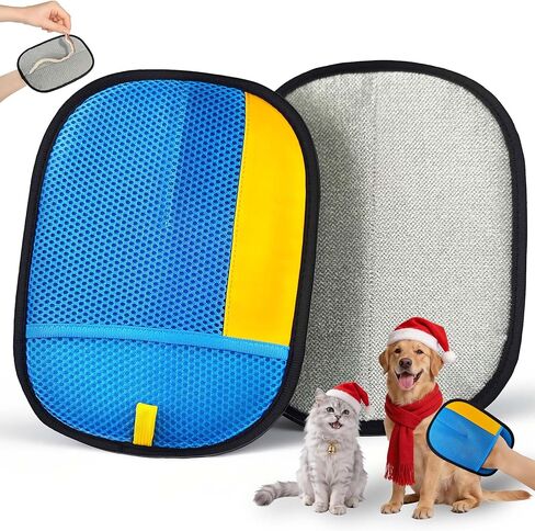 قفاز إزالة شعر الحيوانات الأليفة السميك، فرشاة سحرية لإزالة شعر الحيوانات الأليفة للقطط والكلاب، قفازات مطورة لشعر الحيوانات الأليفة قابلة لإعادة الاستخدام للأريكة والملابس والسجاد ومقعد السيارة، وقفازات العناية بالقطط in Kuwait