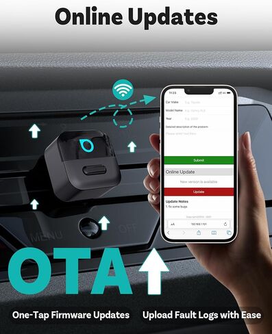 محول OTTOCAST Mini Pico 2026 اللاسلكي CarPlay لأجهزة iPhone وAndroid - قم بتوصيل وتشغيل محول Android التلقائي، اتصال سريع، صغير وموفر للمساحة in Kuwait