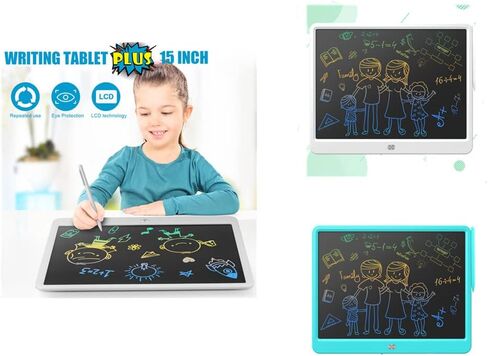 أفكار هدايا TEKFUN للجميع، لوحة رسم لوحية للكتابة LCD مقاس 15 بوصة، هدايا للفتيات المراهقات بعمر 10 سنوات فما فوق، لوحة رسائل منزلية ومكتبية قابلة للمسح لاجتماعات العمل in Kuwait