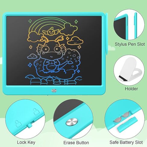 أفكار هدايا TEKFUN للجميع، لوحة رسم لوحية للكتابة LCD مقاس 15 بوصة، هدايا للفتيات المراهقات بعمر 10 سنوات فما فوق، لوحة رسائل منزلية ومكتبية قابلة للمسح لاجتماعات العمل in Kuwait