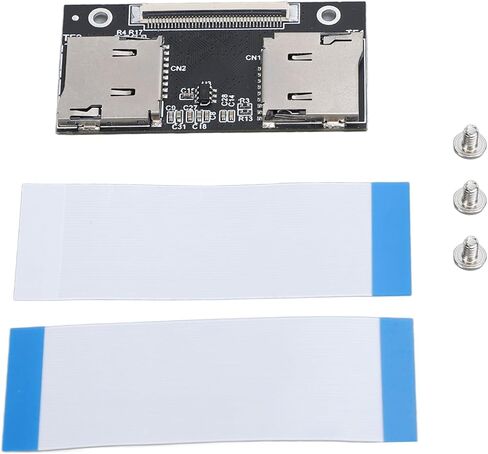 محول بطاقة Micro SD مزدوج: محول PCB إلى ZIF SSD لأجهزة الكمبيوتر المحمولة وأجهزة الألعاب، أسود in Saudi Arabia