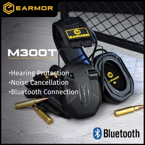 EARMOR M300T Bluetooth Hearing Protection, Electronic Ear Muffs For Shooting Noise Reduction With Gel Ear Pads in Saudi Arabia