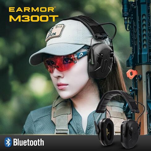 EARMOR M300T Bluetooth Hearing Protection, Electronic Ear Muffs For Shooting Noise Reduction With Gel Ear Pads in Saudi Arabia