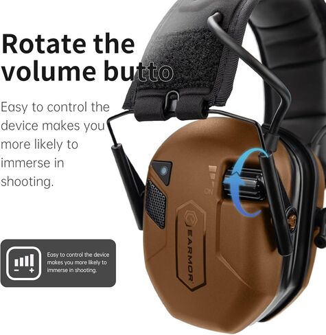 EARMOR M300T Bluetooth Hearing Protection, Electronic Ear Muffs For Shooting Noise Reduction With Gel Ear Pads in Saudi Arabia
