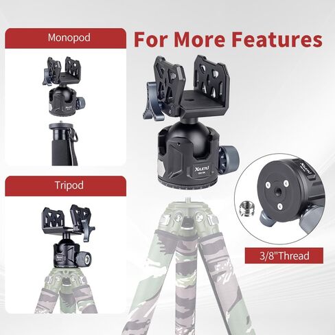 سرج إطلاق النار برأس كروي - مسند متين للمسدس لعصي وحوامل إطلاق النار، سعة تحميل من الألومنيوم باستخدام الحاسب الآلي تبلغ 77 رطلاً (35 كجم)، مثالي للتدريب على الهدف، والصيد، والرماية في الهواء الطلق (54 مم) in Kuwait