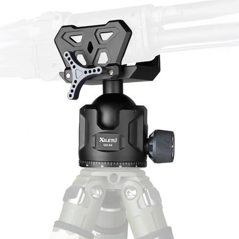 سرج إطلاق النار برأس كروي - مسند متين للمسدس لعصي وحوامل إطلاق النار، سعة تحميل من الألومنيوم باستخدام الحاسب الآلي تبلغ 77 رطلاً (35 كجم)، مثالي للتدريب على الهدف، والصيد، والرماية في الهواء الطلق (54 مم) in Kuwait