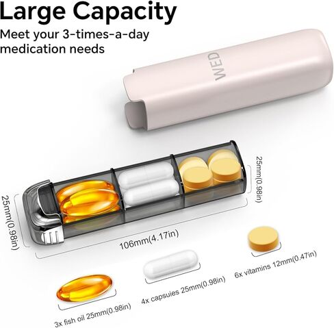 Weekly Pill Organizer for Women - Pink 7 Day Pill Box with 21 Compartments, 3 Times a Day Large Travel Medicine Case & Vitamin Dispenser for Daily Medications, Cute Design in Saudi Arabia