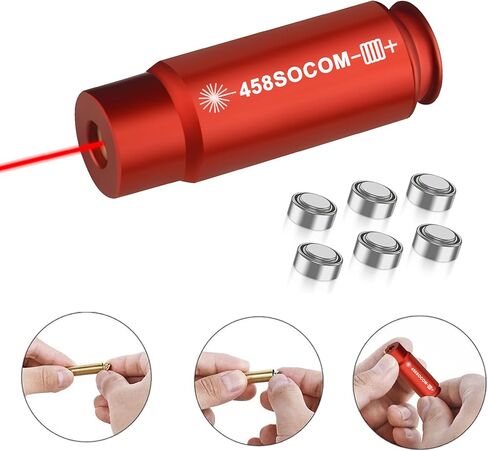 GOTICAL Red Dot .458 Laser Bore Sighter Boresight Hunting Tool 458 Cartridge Bore Sight Red Laser boresighter in Saudi Arabia