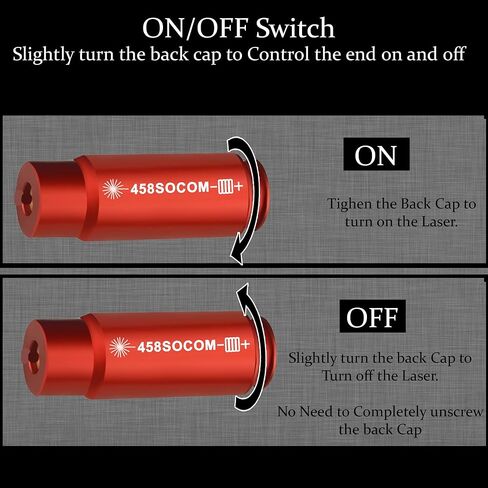 GOTICAL Red Dot .458 Laser Bore Sighter Boresight Hunting Tool 458 Cartridge Bore Sight Red Laser boresighter in Saudi Arabia