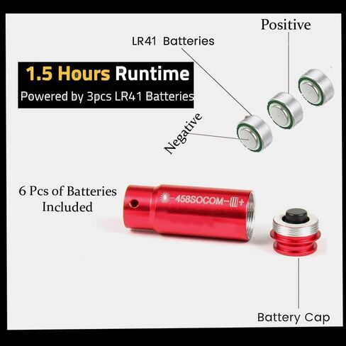 GOTICAL Red Dot .458 Laser Bore Sighter Boresight Hunting Tool 458 Cartridge Bore Sight Red Laser boresighter in Saudi Arabia