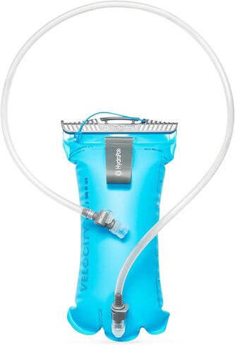 خزان ترطيب HydraPak Velocity (1.5 لتر أو 2 لتر)، قربة مياه رفيعة، صمام عض ذاتي الغلق، مانع للتسرب، قابل للعكس، آمن للاستخدام في غسالة الأطباق in Kuwait