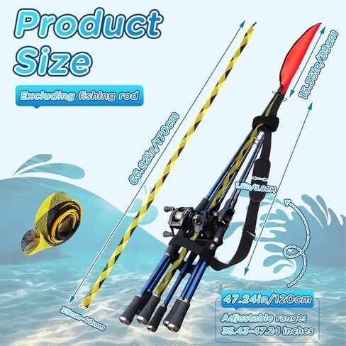 Soulchen Multi Fishing Rod Carrier, Can hold 10 rods, Including 10Pcs Fishing Rod Sleeve, Lightweight Easy Carry for Transport and Storage,Gift for Fishermen in Saudi Arabia