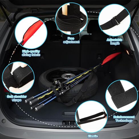 Soulchen Multi Fishing Rod Carrier, Can hold 10 rods, Including 10Pcs Fishing Rod Sleeve, Lightweight Easy Carry for Transport and Storage,Gift for Fishermen in Saudi Arabia