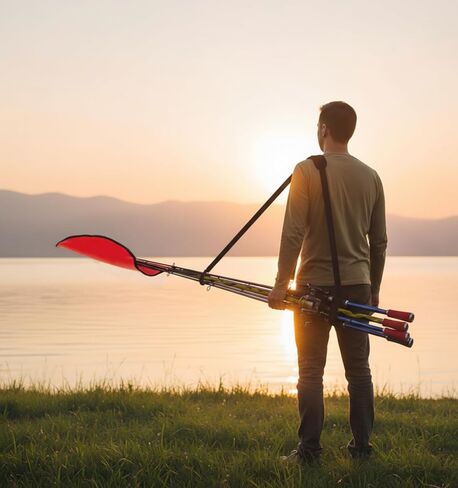 Soulchen Multi Fishing Rod Carrier, Can hold 10 rods, Including 10Pcs Fishing Rod Sleeve, Lightweight Easy Carry for Transport and Storage,Gift for Fishermen in Saudi Arabia