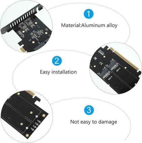NOLITOY Nvme إلى محول بطاقة محول Pci-e SSD مع حماية الدائرة الزائدة لأجهزة الكمبيوتر المكتبية، موصلات مطلية بالذهب، أداء ثابت متعدد المحركات وكامل السرعة in Kuwait