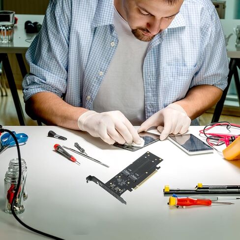 NOLITOY Nvme إلى محول بطاقة محول Pci-e SSD مع حماية الدائرة الزائدة لأجهزة الكمبيوتر المكتبية، موصلات مطلية بالذهب، أداء ثابت متعدد المحركات وكامل السرعة in Kuwait