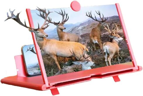 12-inch Phone Screen Magnifier, Foldable Phone Stand with Screen Magnification Function | Hands-Free Viewing of Enlarged Images (White) in Saudi Arabia