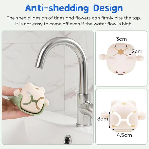 2 Pack Faucet Extender for Toddlers, Silicone Faucet Extender, Easy Install Sink Spout Extender for Kids Hand Washing Fits Standard and Gooseneck Faucet (Yellow & Green) in Saudi Arabia