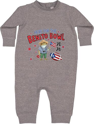 Frog Here for The Benito Bowl Football Infant Fleece Rompers, Warm, Adorable in Saudi Arabia